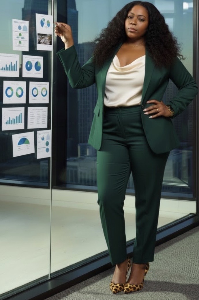 Tarean Thompson, Founder of Geaux Uptown Solutions, in green suit